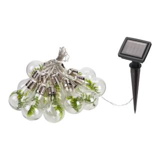 Solar fairy lights bulb with fern