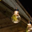 Solar fairy lights bulb with fern
