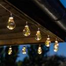 Solar fairy lights bulb with fern