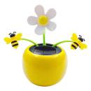 Solar-powered wobbling figure Flower with bee
