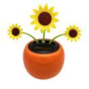 Solar-powered wobbling figure Sunflower