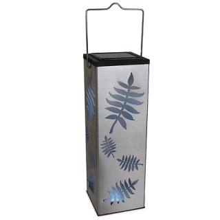 Solar-powered hanging Lantern with Leaf Motif Näve