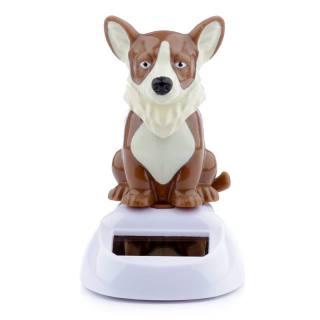 Solar-Powered Wobble Figure Corgi