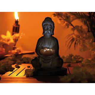 Lunartec Solar-LED-Lampe Buddha