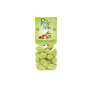 Perle di Sole Mandeldragees mit Pistazienschokolade überzogen 150 g