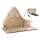Solar-powered wooden kit Nativity Manger Set