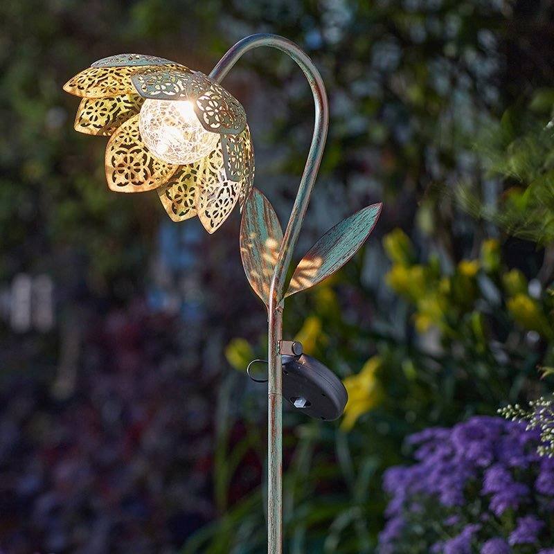 SolarCosa Solarstecker Pusteblume – 78 Cm Hohe Gartenleuchte Mit Warmweißem Licht, Edelstahl & Erdspieß, Inkl. Akku