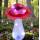 Mushroom solar stake light