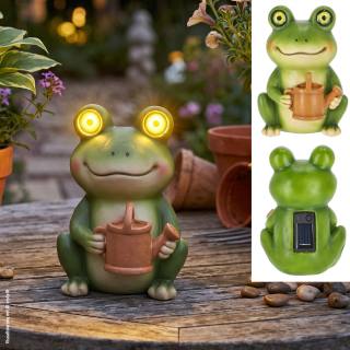 Solar-Gartenleuchte Frosch mit Gießkanne