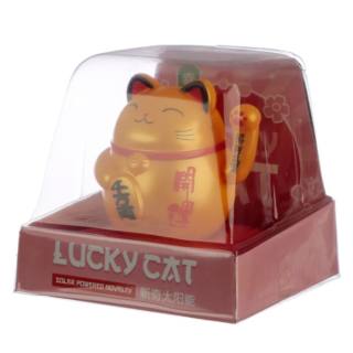 Solar-Wackelfigur Maneki Neko Glückskatze