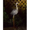 Solar-powered garden figure Metal Heron