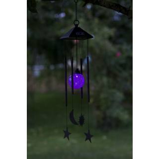 Solar-powered hanging light Wind Chime Sun/Moon/Stars