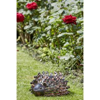 Metal Silhouette Solar Light Hedgehog