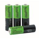 Set of 4 Luxform AA-batteries NiMH 1,2V/ 800 mAh