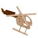 Solar-powered wooden kit Helicopter