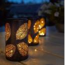 Luxform Solar Table Lamp with Leaf Decor