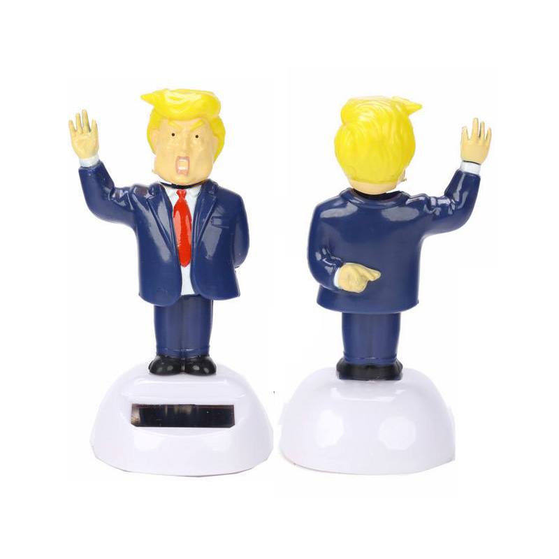 Figurine solaire Donald Trump
