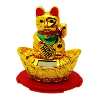 Solar-powered Waving Lucky Fortune Cat