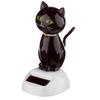 Figurine solaire Chat noir