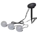 Schwimmende LED-Solar-Glaskugeln 3er Set