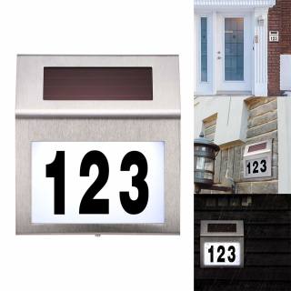 Stainless Steel Solar Led House Number, Solar Lighted House Numbers Canada