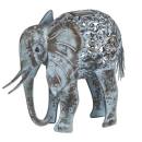 Animal lumineux solaire Eléphant en métal