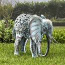 Animal lumineux solaire Eléphant en métal
