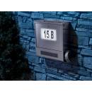 Stainless Steel Letterbox with solar-powered Lightning