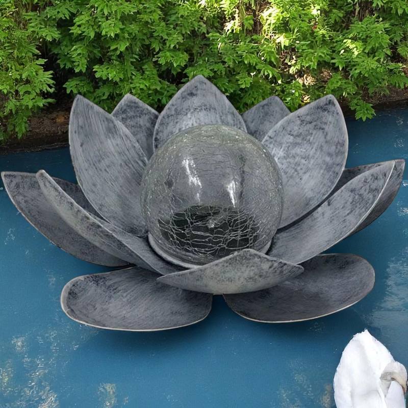 Solar Lotus Flower with Glass Ball SolarCosa, 14,95