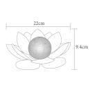 Solar Lotus Flower with Glass Ball
