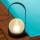 Lanterne solaire en m&eacute;tal avec boule perl&eacute;e