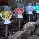 Stake-mounted/tabletop light Light with Crystal Glass...