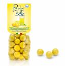 Weiße Schokoladenkugeln gefüllt mit Limoncello